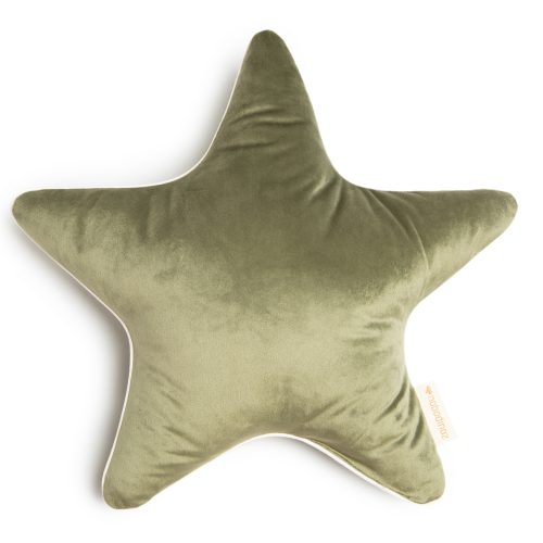 Coussin ARISTOTE VELVET OLIVE GREEN revendeur nobodinoz saint pierre reunion 974 boutique décoration pour enfant ILE DE LA REUNION 974 livraison à domicile