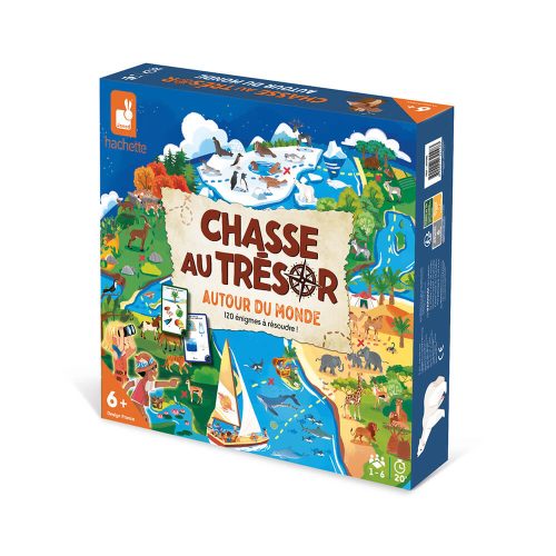 Chasse au trésor autour du monde jeu coopératif jeu de société revendeur officiel JANOD Magasin de jouet en bois 974 La Réunion St Pierre 97410