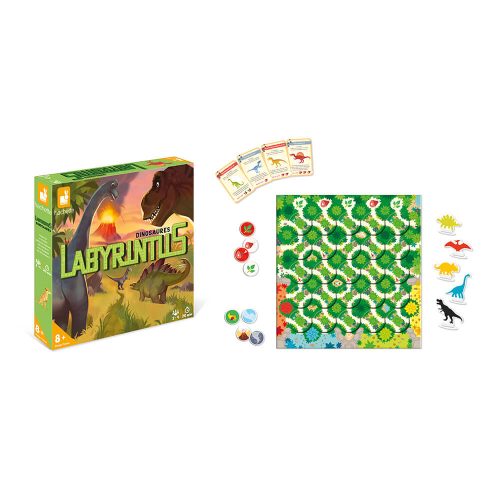 Labyrinthus Dinosaures jeu de parcours jeu de société revendeur officiel JANOD Magasin de jouet en bois 974 La Réunion St Pierre 97410