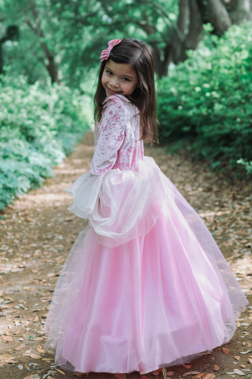 Robe de Princesse ROSE Déguisement enfant lavable en machine boutique pour enfant saint pierre ILE DE LA REUNION livraison sur tout l'ile 974