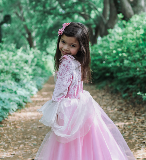 Robe de Princesse ROSE Déguisement enfant lavable en machine boutique pour enfant saint pierre ILE DE LA REUNION livraison sur tout l'ile 974