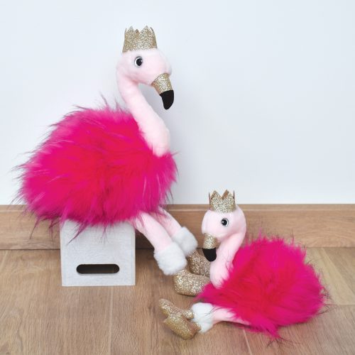 Grande peluche flamant rose fuchsia glitter PROMO peluche doudou et compagnie histoire d'ours magasin de jouets st pierre 97410 La Réunion 974