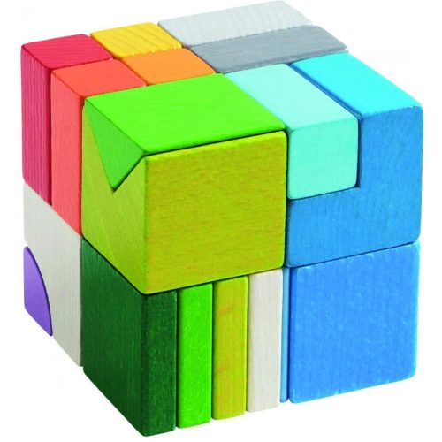 Jeu d'assemblage 3D cubes mix jeu éducatif montessori jeu d'apprentissage revendeur officiel HABA jeu de société enfant magasin de jouets en bois jeu d'apprentissage 97410 St pierre 974 La Réunion