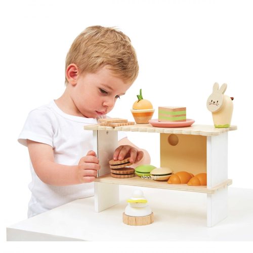 Stand de pâtisserie jeu imitation marchande en bois revendeur officiel JANOD magasin de jouets st pierre 97410 la réunion 974 livraison sur toute l'île