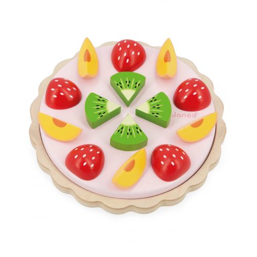 Tarte aux fruits TWIST jeu imitation marchande et cuisine en bois revendeur officiel JANOD magasin de jouets st pierre 97410 la réunion 974 livraison sur toute l'île