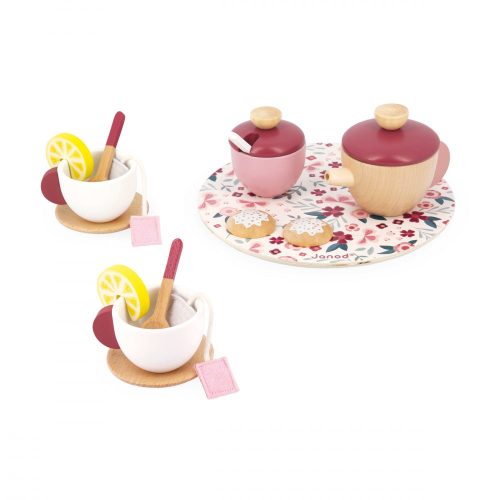 Set à thé TWIST en bois jeu imitation marchande et cuisine en bois revendeur officiel JANOD magasin de jouets st pierre 97410 la réunion 974 livraison sur toute l'île