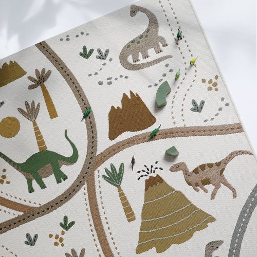 Tapis indoor outdoor JURASSIC intérieur extérieur déco dino espace de jeu enfant tapis enfant magasin de déco 974 ile de la réunion livraison sur toute l'ile