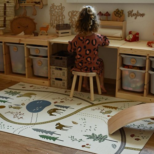 Tapis indoor outdoor LITTLE FOREST intérieur extérieur déco forêt animaux espace de jeu enfant tapis enfant magasin de déco 974 ile de la réunion livraison sur toute l'ile