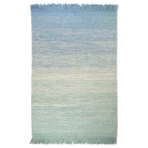 Grand tapis rectangle bicolore bleu kit tapis coton tendance déco chambre d'enfants et bébé magasin de déco st pierre 97410 la réunion 974