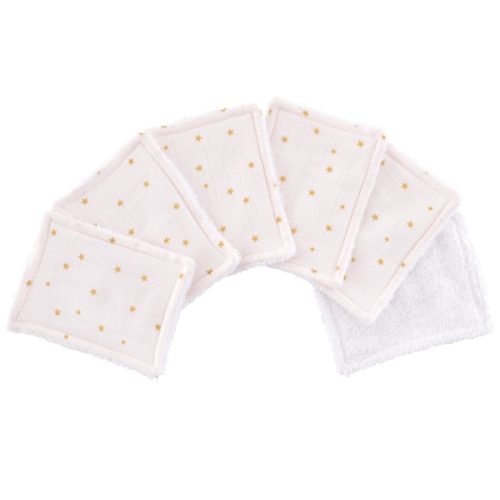 Lot de 6 lingettes lavables PRINCESSE SWAN en coton BIO produit écologique pour bébé et enfant revendeur officiel LITTLE CREVETTE Saint-Pierre 974 ile de la réunion