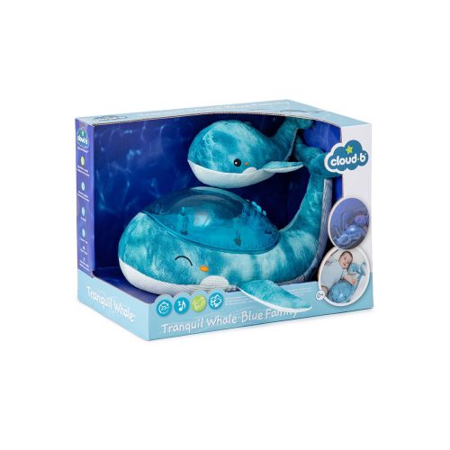 Veilleuse peluche avec sons TRANQUIL WHALE AQUA cloud b projection mer aquatique idée cadeau naissance magasin de mobiliers et décos chambre d'enfant à st pierre 97410 livraison 974 la réunion