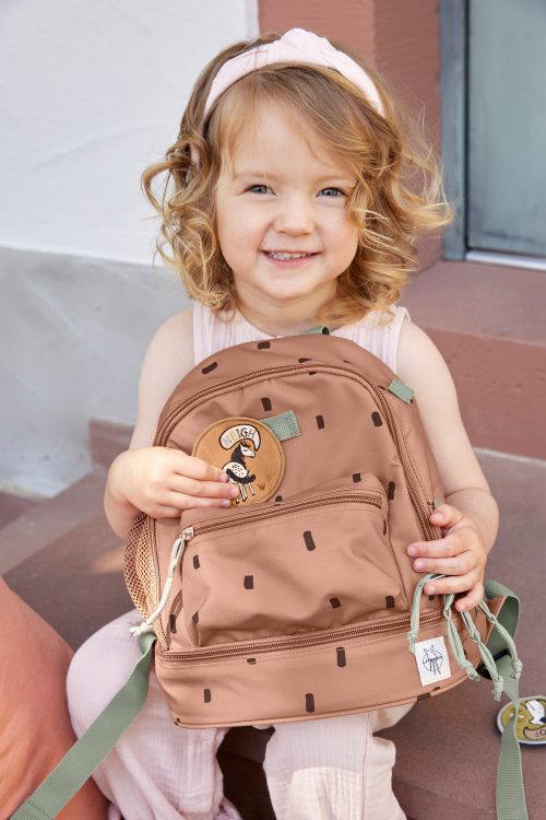 Sac à dos pour Crèche ou Maternelle avec compartiment à goûter HAPPY PRINT revendeur officiel MARQUE LÄSSIG pour enfant boutique pour enfant saint pierre ILE DE LA REUNION rentrée des classes écoles livraison 974