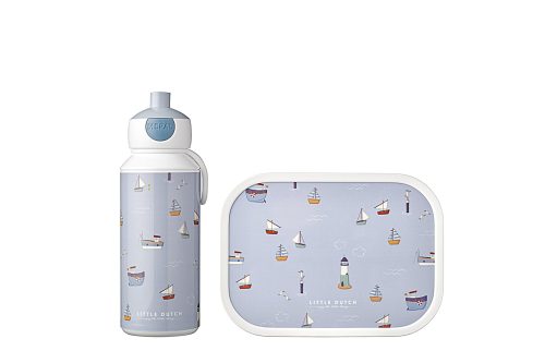 Set Boîte à goûter et Gourde SAILORS BAY pour enfant revendeur LITTLE DUTCH boutique pour enfant saint pierre ILE DE LA REUNION rentrée des classes écoles livraison 974