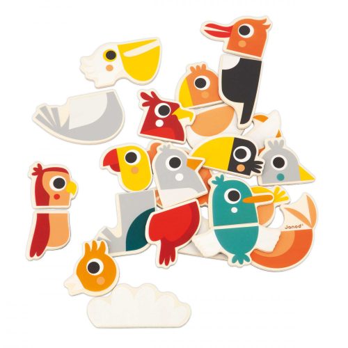 magnets oiseaux éveil accessoire tableau magnétique magasin de jouet en bois revendeur officiel JANOD Livraison la réunion 974 Saint-Pierre 97410