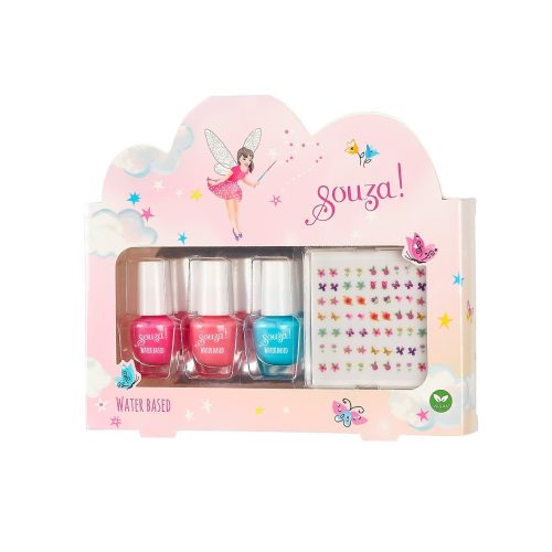 Coffret Vernis à ongle Fée avec stickers maquillage pour enfant magasin de jeu et jouet saint pierre reunion sans produit chimique et vegan spécial enfant 974