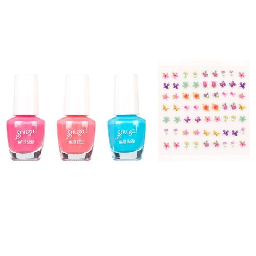 Coffret Vernis à ongle Fée avec stickers maquillage pour enfant magasin de jeu et jouet saint pierre reunion sans produit chimique et vegan spécial enfant 974