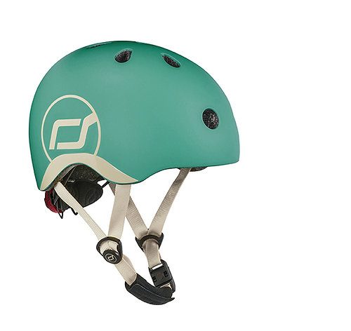 Casque enfant VERT FOREST SCOOT AND RIDE pour trottinette porteur et draisienne magasin de jouet à st pierre 97410 livraison la Reunion 974