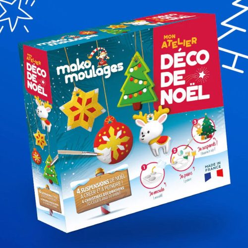 Mon atelier DECO DE NOEL MAKO MOULAGES création de déco de Noel en plâtre loisirs créatifs magasin de jouet en bois à st pierre 97410 livraison la réunion 974