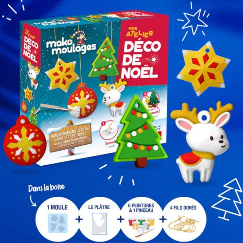 Mon atelier DECO DE NOEL MAKO MOULAGES création de déco de Noel en plâtre loisirs créatifs magasin de jouet en bois à st pierre 97410 livraison la réunion 974