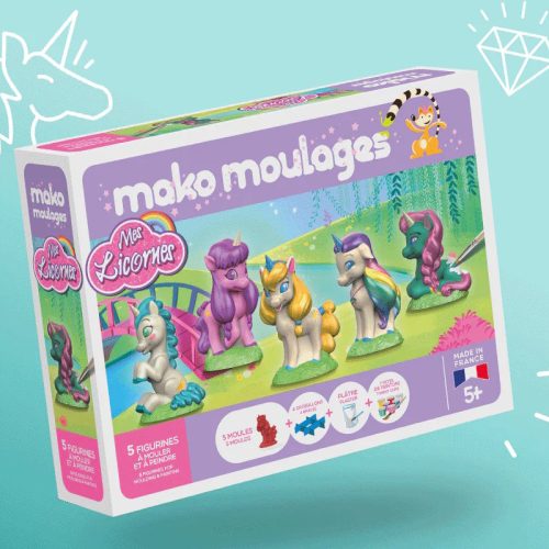 Coffret MES LICORNES MAKO MOULAGES création de figurines en plâtre loisirs créatifs magasin de jouet en bois à st pierre 97410 livraison la réunion 974