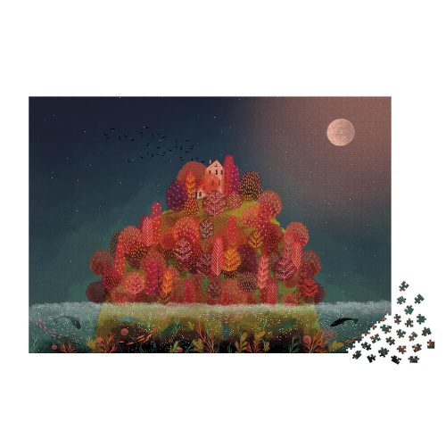 Puzzle 2000 pièces AUTOMNE ROUGE puzzle pour les grands PUZZLE ado adulte jouet en bois pour enfant magasin de jouet saint pierre 97410 La Réunion 974