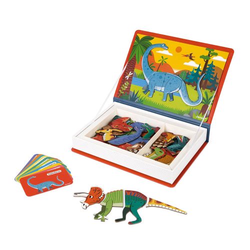 MAGNÉTI'BOOK DINOSAURES DINO REVENDEUR janod magasin de jouets en bois à st pierre 97410 Livraison LA REUNION 974