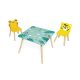 Table et 2 chaises TROPIK table en bois pour dessiner mobilier enfant JANOD magasin de jouets à st pierre 97410 livraison la Réunion 974