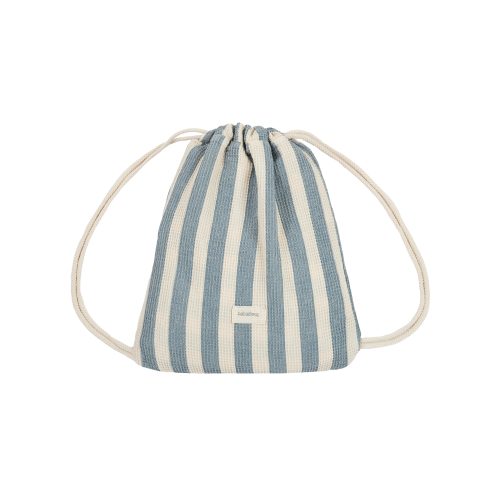 Serviette 2 en 1 PORTOFINO BLUE STRIPES revendeur officiel nobodinoz saint pierre boutique ILE DE LA REUNION livraison 974