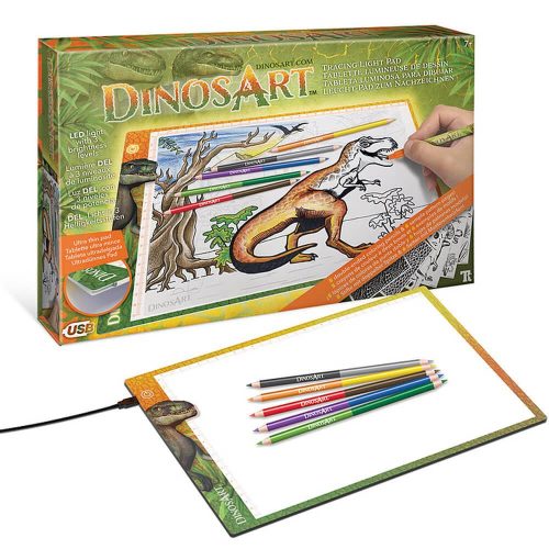 Tablette lumineuse LED DINOS ART loisirs créatifs dessin magasin de jouets à st pierre 97410 livraison la réunion 974