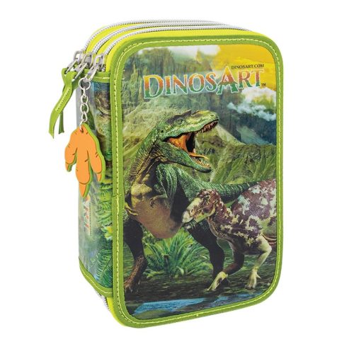 Trousse à 3 compartiments DINOS ART papeterie DINO magasin de jouets à st pierre 97410 livraison la réunion 974