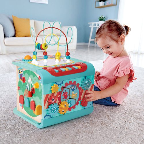 Cube d'activité magique géant marque HAPE jeu éveil bébé boutique de jouets pour enfants saint pierre 97410 reunion livraison 974