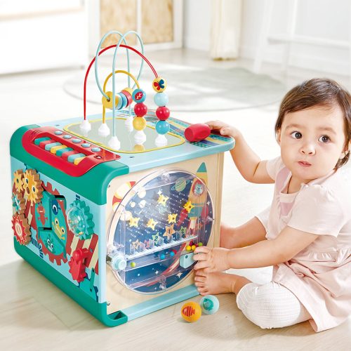 Cube d'activité magique géant marque HAPE jeu éveil bébé boutique de jouets pour enfants saint pierre 97410 reunion livraison 974