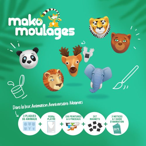 Box animation anniversaire MAKO MOULAGES boutique de jouets original et tendance pour enfant saint pierre livraison réunion 974 REVENDEUR MAKO MOULAGE