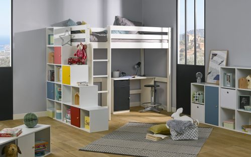 Casier de rangement modulable SNOW avec porte incluse mobilier enfant déco chambre d'enfants à st pierre 97410 livraison La Réunion 974