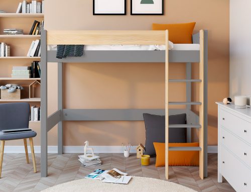 Lit mezzanine WOODY bois massif magasin de mobilier enfant chambre d'enfant à st pierre 97410 livraison LA REUNION 974