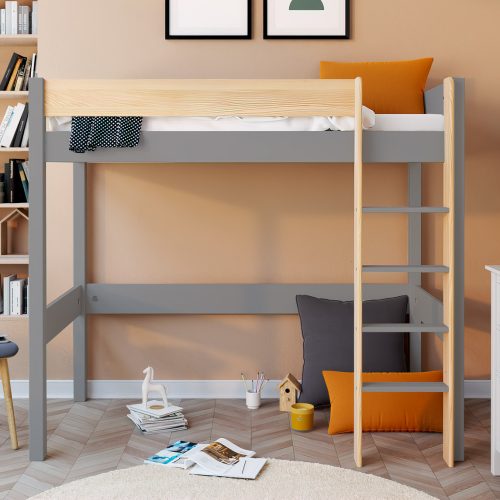 Lit mezzanine WOODY bois massif magasin de mobilier enfant chambre d'enfant à st pierre 97410 livraison LA REUNION 974