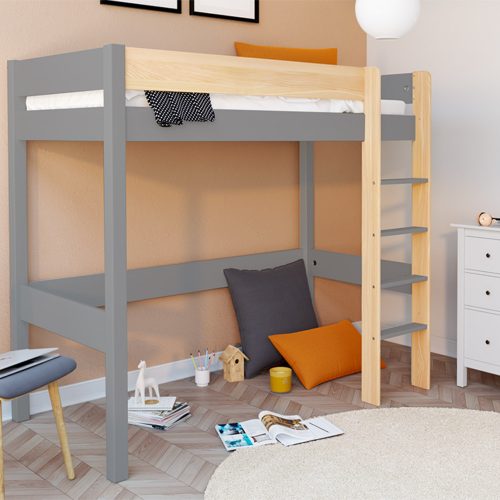 Lit mezzanine WOODY bois massif magasin de mobilier enfant chambre d'enfant à st pierre 97410 livraison LA REUNION 974