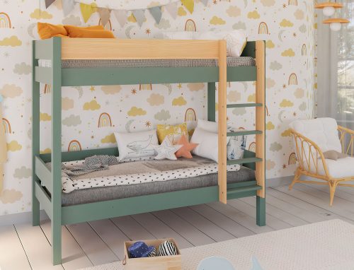 Lit superposé WOODY lit bateau bois massif magasin de mobilier enfant chambre d'enfant à st pierre 97410 livraison LA REUNION 974