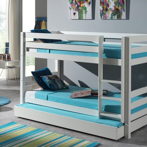 tiroir pour lit enfant en bois blanc magasin de mobiliers enfant à st pierre 97410 livraison LA REUNION 974