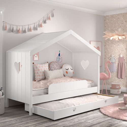 Lit Cabane ROMANCE 90x200 cm lit pour enfant original saint pierre ile de la reunion lit de princesse cabane pour fille 974