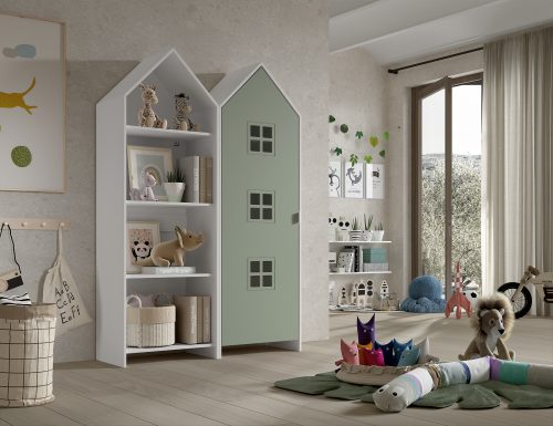 Armoire modulable avec une porte de couleur pour chambre bébé et enfant décoration de chambre et mobilier saint pierre reunion 974 livraison à domicile BLEU