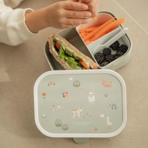 Lunch box LITTLE FARM boite à déjeuner bento pour enfant revendeur LITTLE DUTCH boutique pour enfant saint pierre ILE DE LA REUNION rentrée des classes écoles livraison 974