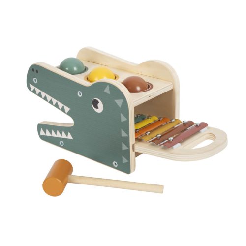 Banc à marteler avec xylophone SAFARI jeu de motricité jeu éveil montessori magasin de jouet en bois à st pierre 97410 livraison LA REUNION 974