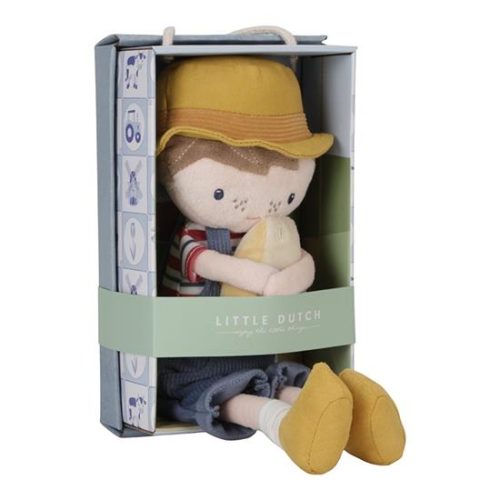 Poupée en tissu JIM le fermier revendeur officiel LITTLE DUTCH magasin de jouet et cadeau pour enfant saint pierre 97410 LA REUNION 974 livraison sur toute l'ile