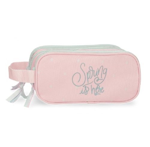 Trousse triple compartiment de qualité pour enfant boutique pour enfant saint pierre ILE DE LA REUNION rentrée des classes écoles livraison 974 FILLE SPRING ROSE