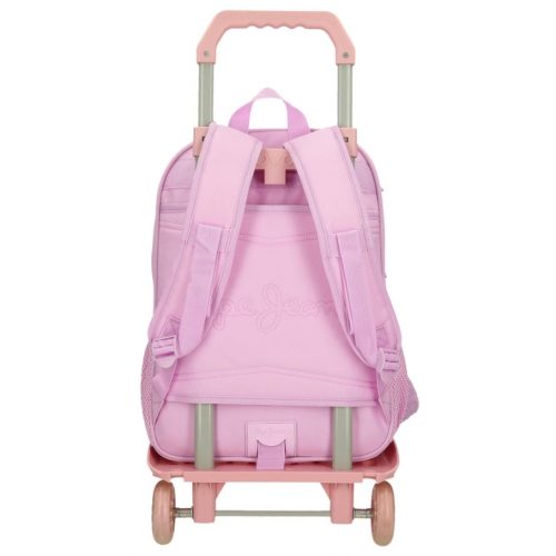 Sac à dos à roulettes pour école primaire cartable de qualité boutique pour enfant saint pierre ILE DE LA REUNION rentrée des classes écoles livraison 974 PEPE JEANS SANDRA FLOWER fille