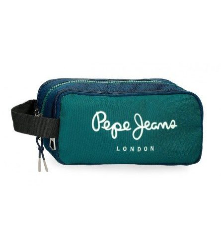 Trousse triple compartiment de qualité pour enfant boutique pour enfant saint pierre ILE DE LA REUNION rentrée des classes écoles livraison 974 PEPE JEANS garçon vert