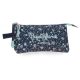 Trousse triple compartiment de qualité pour enfant boutique pour enfant saint pierre ILE DE LA REUNION rentrée des classes écoles livraison 974 FILLE blue Flowers pepe jeans