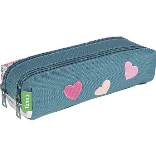 Trousse double compartiment Tann's école magasin pour enfant bagagerie st pierre 97410 livraison 974 la réunion rentrée des classes de qualité pour enfant fleurs fille