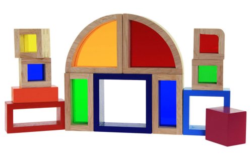 Jeu de construction Montessori arc-en-ciel avec fenêtres jeu éducatif montessori magasin de jouet en bois à st pierre 97410 livraison LA REUNION 974